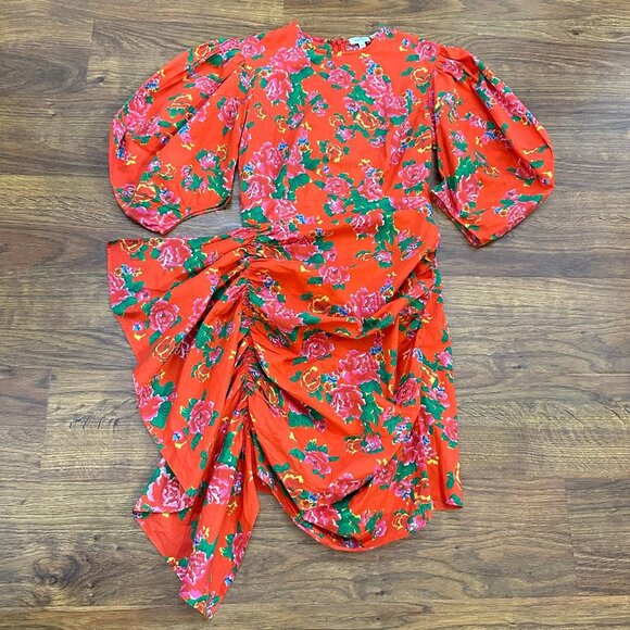 Rhode Pia Tapestry Print Puff Sleeve Mini dress - Picture 4 of 8